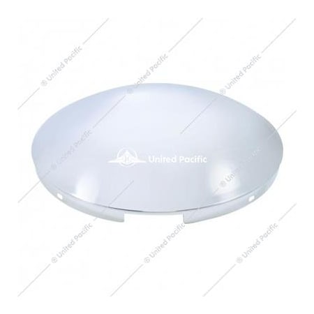United Pacific 4 Even Notched Stainless Steel Dome Front Hub Cap - 7/16 Lip 20106